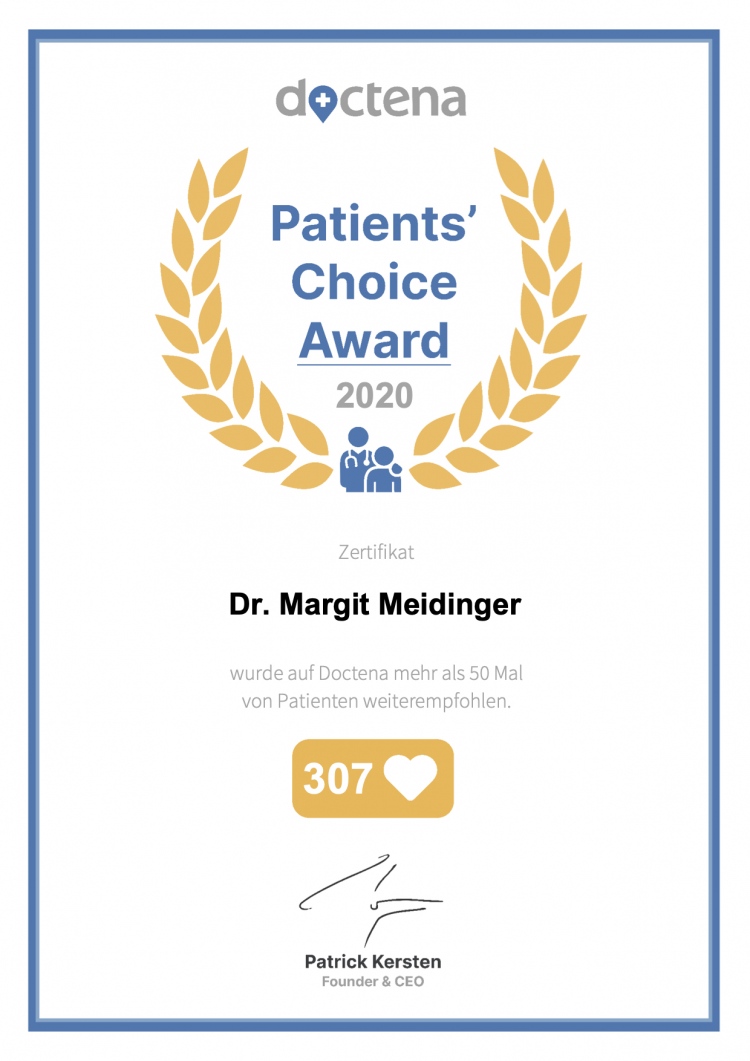 Doctena Patients choice award 2020