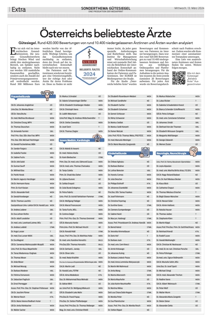 Kurier 11-15 03 2024 ÖSTERREICHS BELIEBTESTE ÄRZTE 3