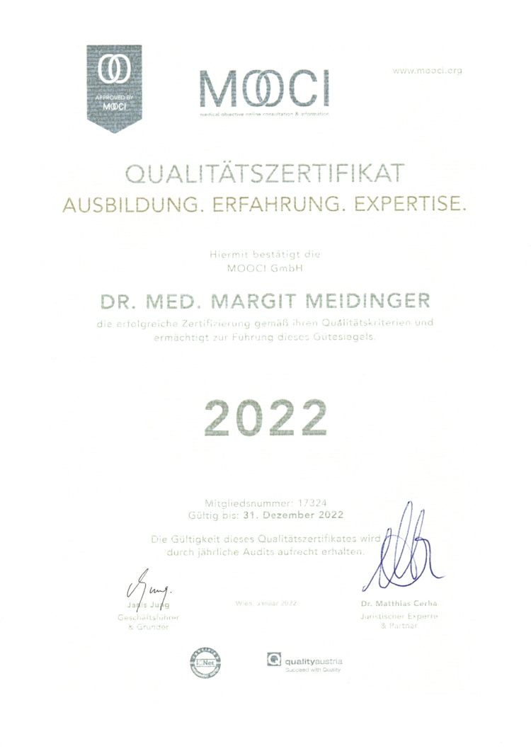 Mooci Qualitätszertifikat 2022